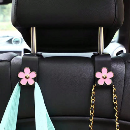 4pcs/2pcs Flower Hook Car Seat Hook Car Rear Seat Rear Storage Decoration And Organizing Practical Products Car Accessories