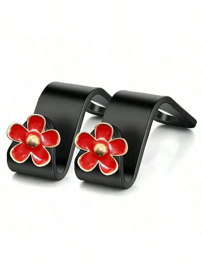 4pcs/2pcs Flower Hook Car Seat Hook Car Rear Seat Rear Storage Decoration And Organizing Practical Products Car Accessories