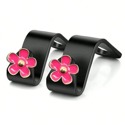 4pcs/2pcs Flower Hook Car Seat Hook Car Rear Seat Rear Storage Decoration And Organizing Practical Products Car Accessories