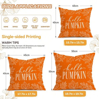 4pcs Autumn Decorative Pattern Pillow Covers Without Inserts, Single-Sided Printed Pillow Covers, Suitable For Living Room Bedroom Home Decor, All-Season Pillow Covers