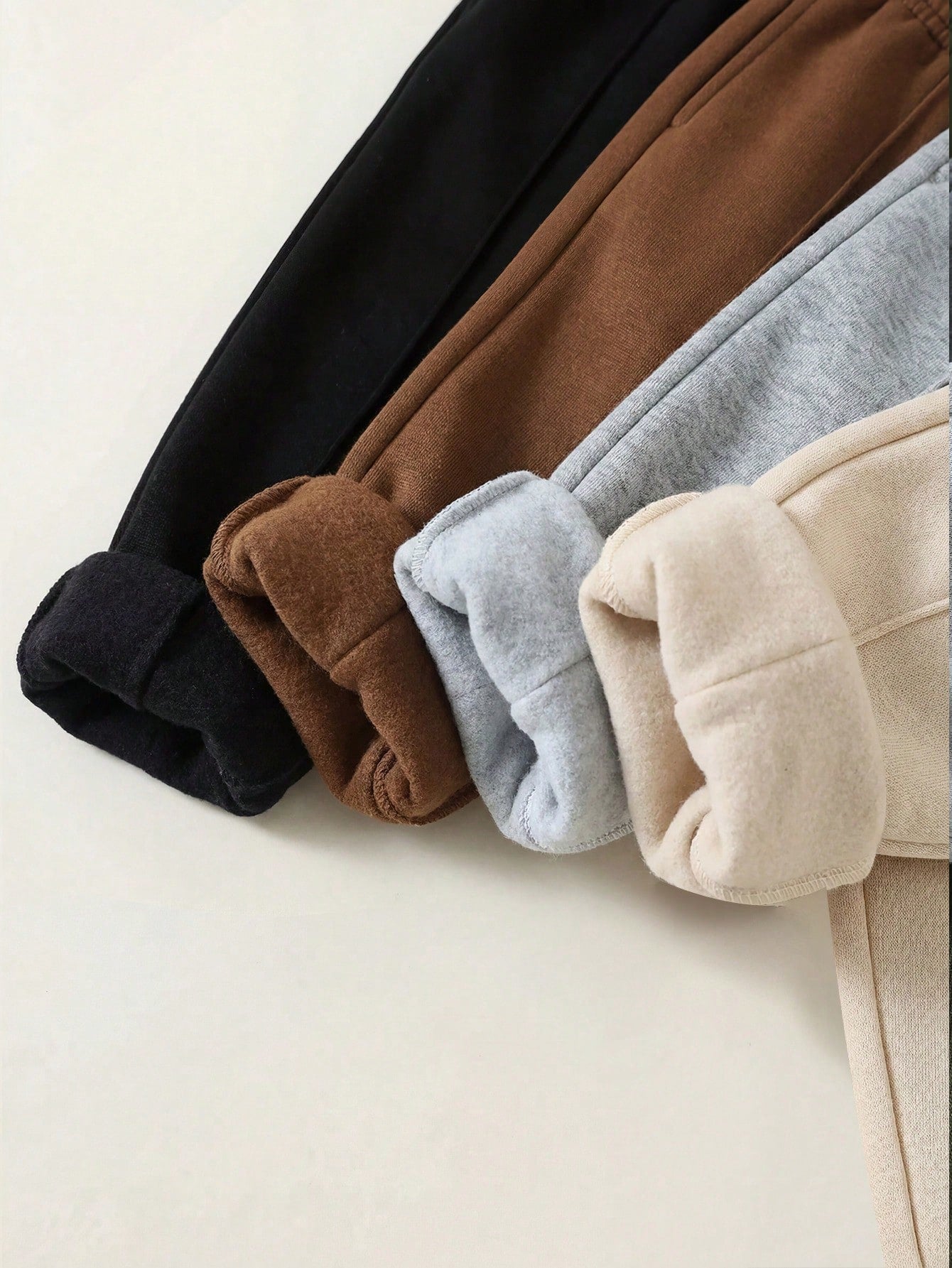 4pcs Baby Boy Girl Cute Autumn/Winter Casual Versatile Solid Color Elastic Waist Long Pants Set, Joggers Multi-Pack Back-To-School