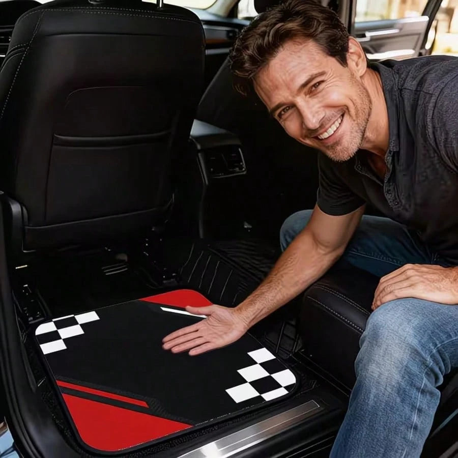 4pcs Car Floor Mats, Available In Multiple Sizes, Polyester Lining, Dynamic Personalized Design, Suitable For Daily Travel And Cargo Storage, Compatible With Trucks/Sedans/SUVs, Ideal For Holidays/Gif