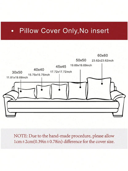 4pcs Decorative Throw Pillow Covers, Geometric Pattern, 100% Hypoallergenic Polyester Fiber Cushion Covers, Vintage Linen Material, Hidden Zipper, Machine Washable, Minimalist Stylish Line Design, Zip