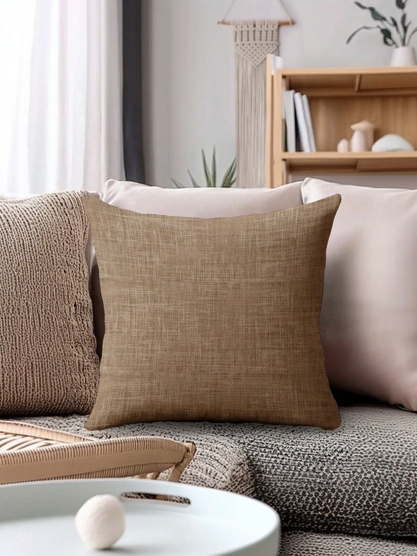 4pcs Decorative Throw Pillow Covers, Geometric Pattern, 100% Hypoallergenic Polyester Fiber Cushion Covers, Vintage Linen Material, Hidden Zipper, Machine Washable, Minimalist Stylish Line Design, Zip