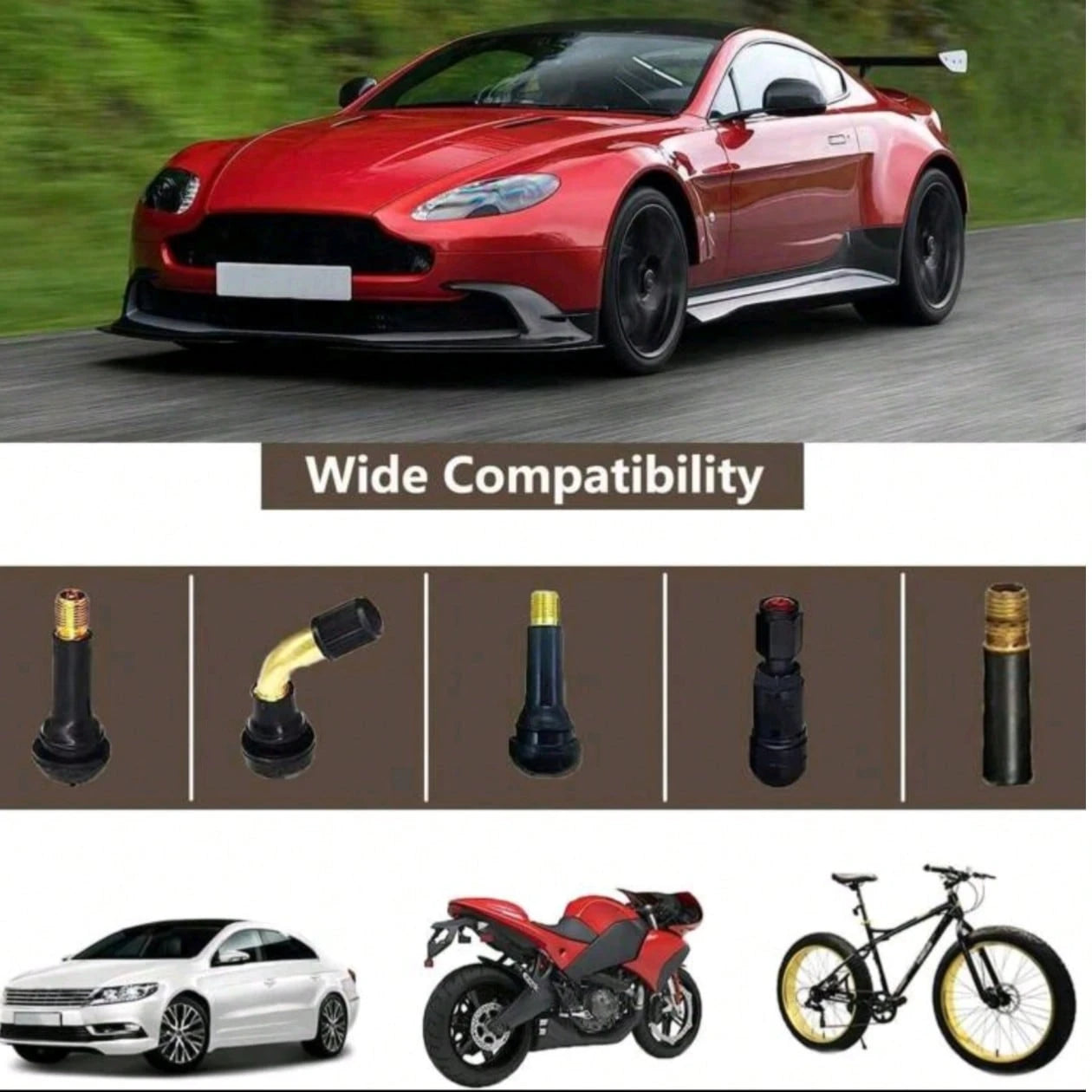 4pcs Diamond Studded Tire Valve Caps Universal Bling Car/Auto Wheel Tire Valve Stem Covers
