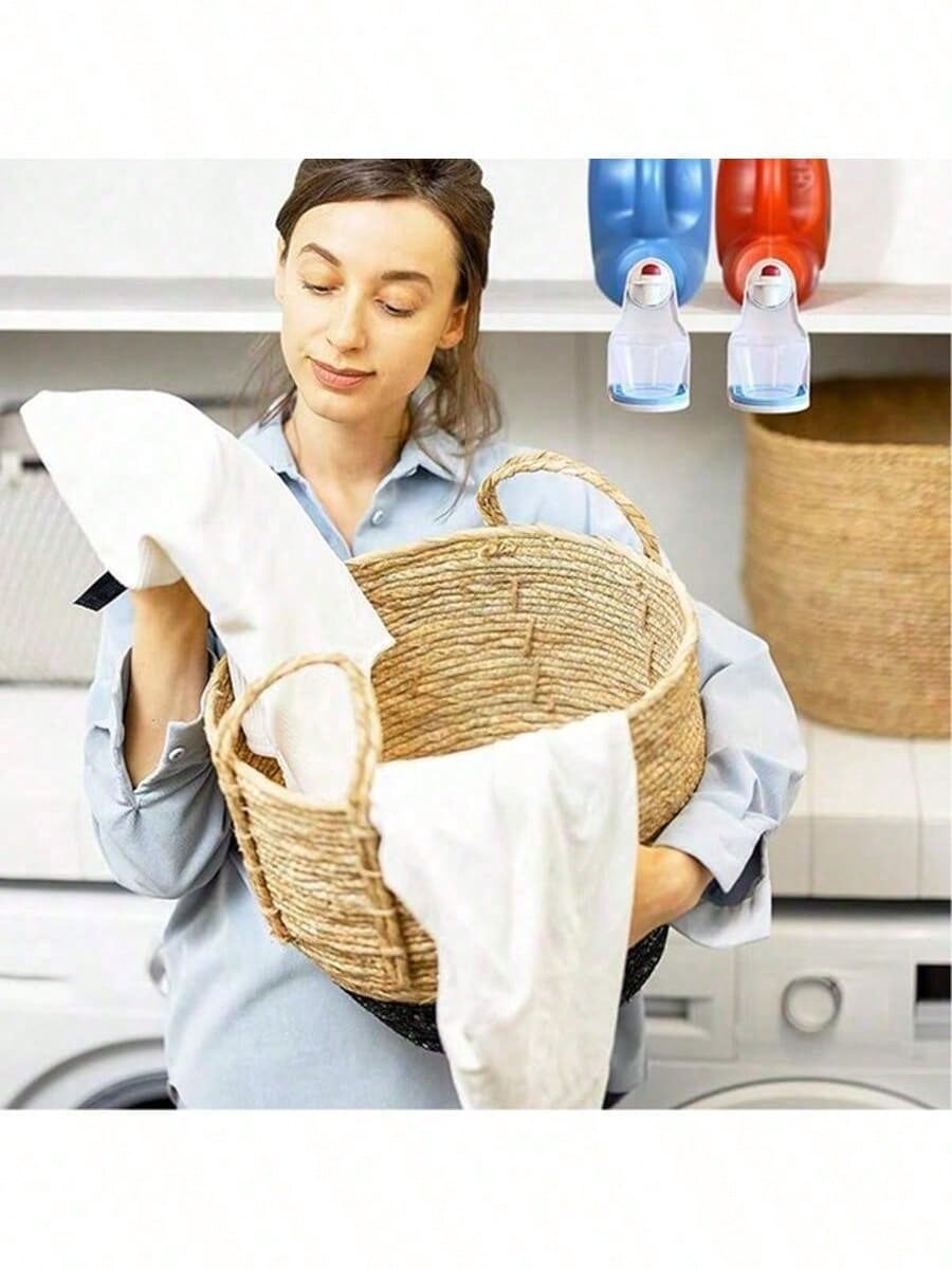 4pcs Laundry Detergent Cup Holder, Detergent Drip Catcher (Upgraded Drip Tray), No More Mess Or Leaks, Grip Style Universal Fit- Our Laundry Drip Catcher Fits All Types Of Detergent Containers And Fa