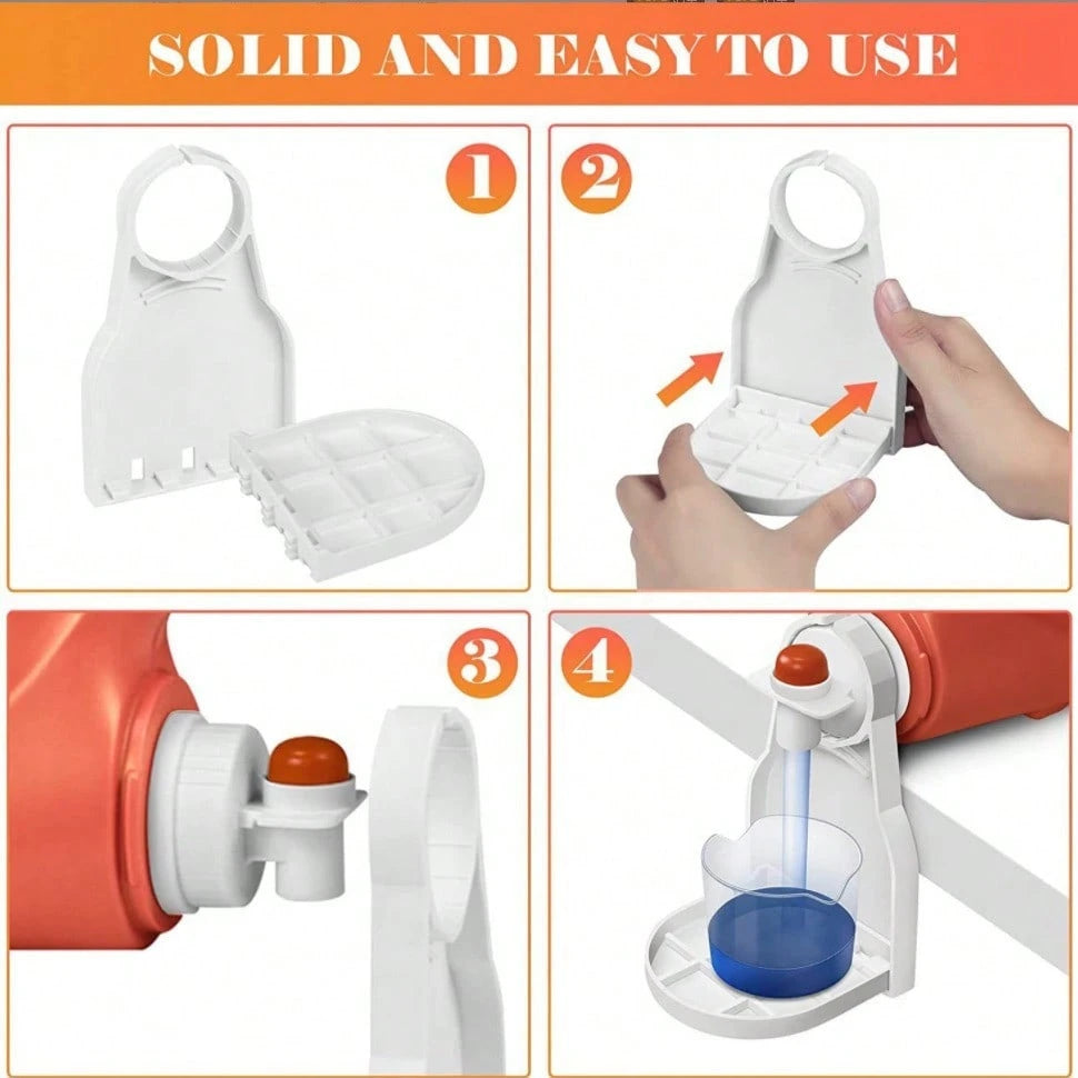 4pcs Laundry Detergent Cup Holder, Detergent Drip Catcher (Upgraded Drip Tray), No More Mess Or Leaks, Grip Style Universal Fit- Our Laundry Drip Catcher Fits All Types Of Detergent Containers And Fa
