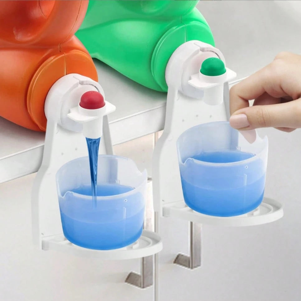 4pcs Laundry Detergent Cup Holder, Detergent Drip Catcher (Upgraded Drip Tray), No More Mess Or Leaks, Grip Style Universal Fit- Our Laundry Drip Catcher Fits All Types Of Detergent Containers And Fa