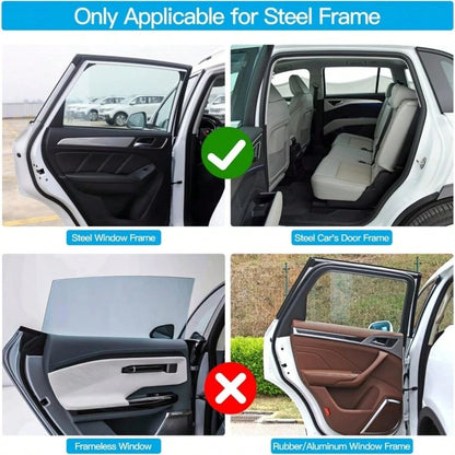 4pcs Magnetic Car Side Window Curtains, Block 99% UV & Glare, Provide Privacy For Breastfeeding, Napping, Changing, Camping