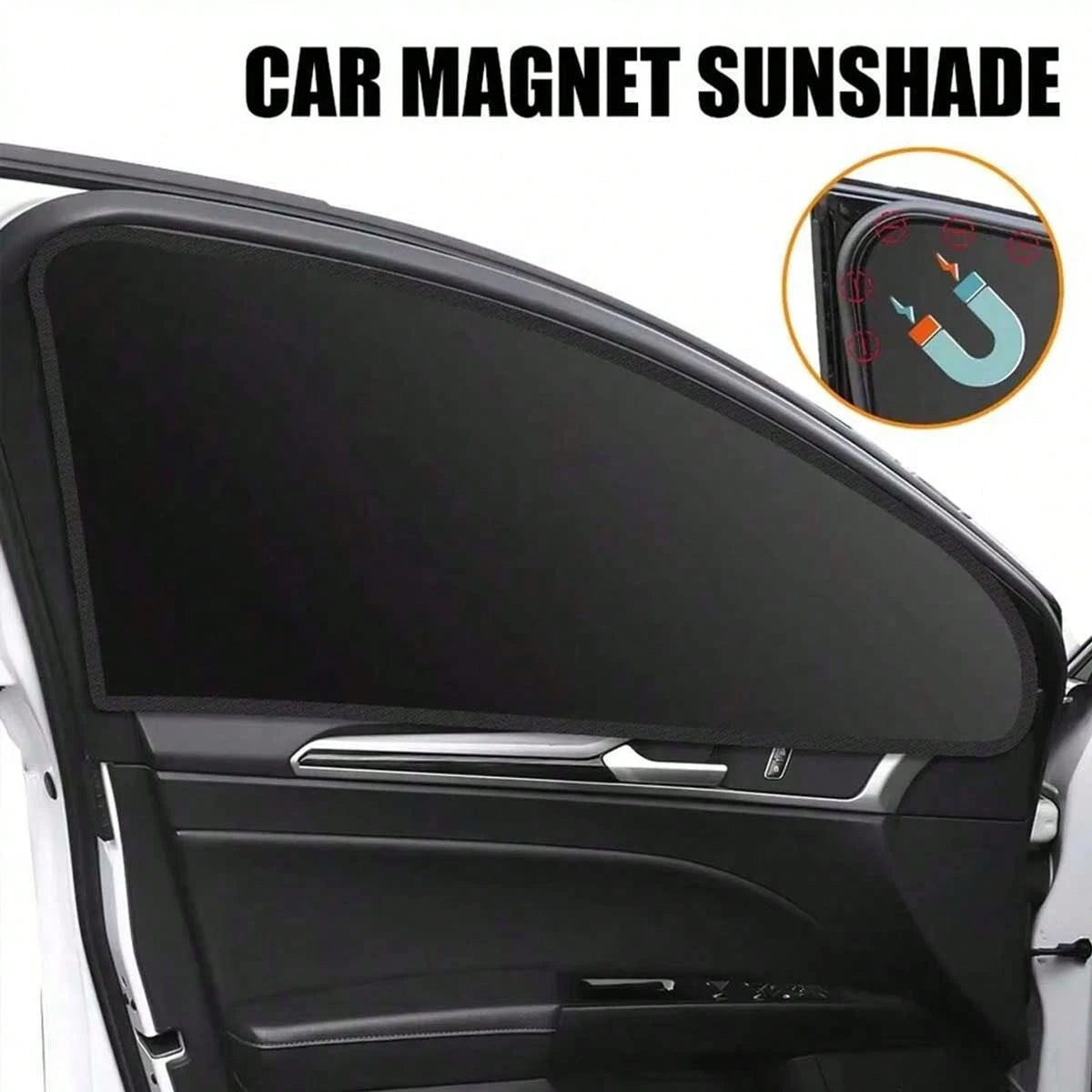 4pcs Magnetic Car Side Window Curtains, Block 99% UV & Glare, Provide Privacy For Breastfeeding, Napping, Changing, Camping