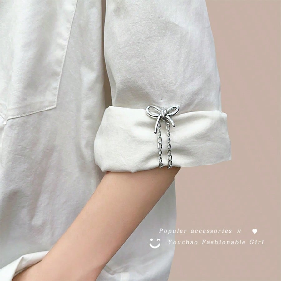 4pcs Multi-Functional Clothing Clips, Can Be Used For Hemming Pants Legs, Metal Star, Heart, Bow Shaped, Suitable For Shirts, Clothes, Pants, Can Be Used For Clipping, Buttons, Cute Decorative Pants L
