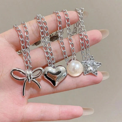 4pcs Multi-Functional Clothing Clips, Can Be Used For Hemming Pants Legs, Metal Star, Heart, Bow Shaped, Suitable For Shirts, Clothes, Pants, Can Be Used For Clipping, Buttons, Cute Decorative Pants L