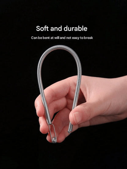 4pcs Spring-Loaded Flexible Drawstring Replacement Tool | 2-In-1 Elastic Band Threader, Suitable For Pants, Sweatshirts And Skirts | Home Essential Kit, Includes Belt Threader, No-Sew DIY Assistant |