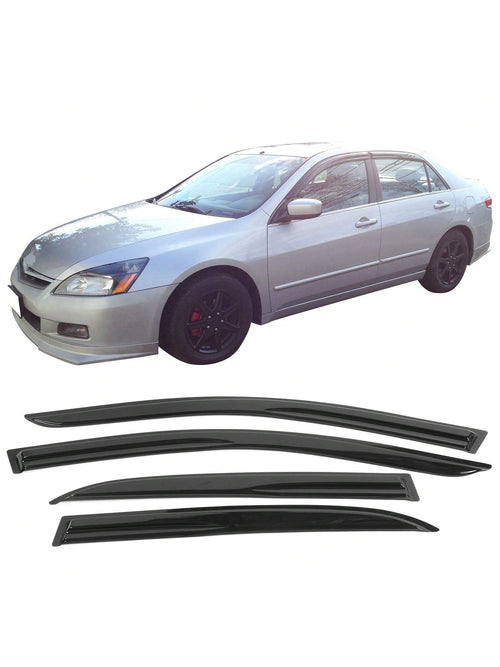 4PCS Window Visors Compatible With Honda Accord Sedan 2003–2007, Smoke Acrylic Rain Guards Car Stuff Valentine's Day Gifts For Men