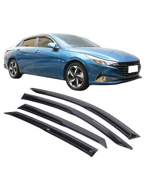 4PCS Window Visors For 2021-2023 Hyundais' Elantra Sedan, 4PCS Window Visors Rain Guard Deflector Mugen Style Tape-On Acrylic, 2022