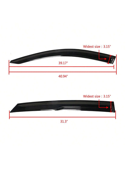 4PCS Window Visors For 2021-2023 Hyundais' Elantra Sedan, 4PCS Window Visors Rain Guard Deflector Mugen Style Tape-On Acrylic, 2022