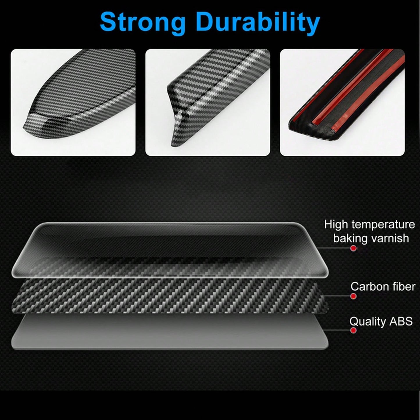 4x 2016-2020 Carbon Fiber Interior Door Armrest Panel Trim Cover F96Y