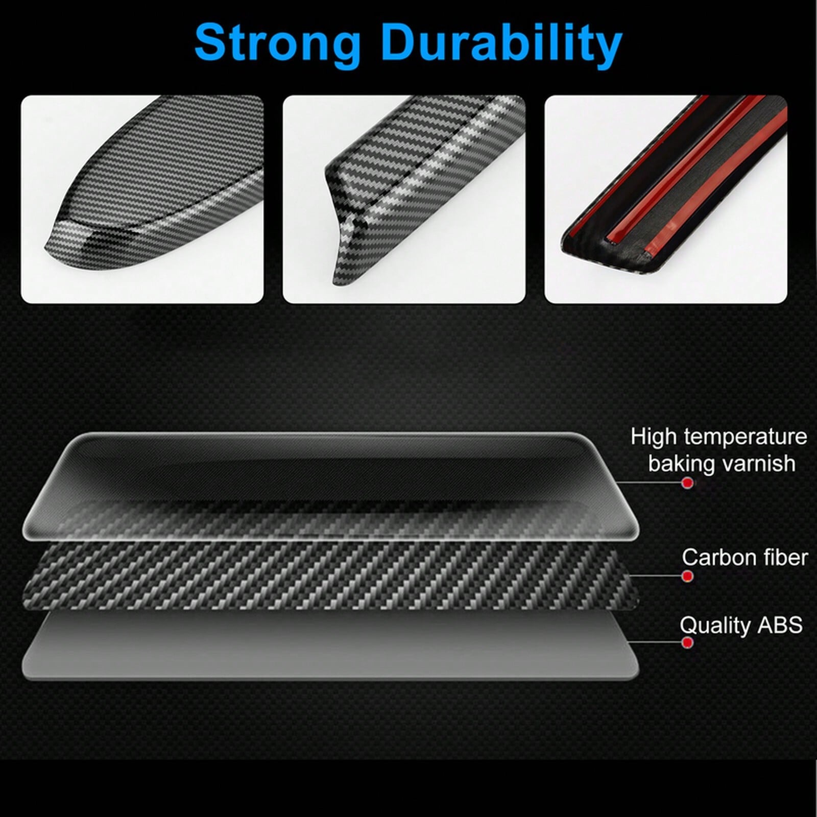 4x 2016-2020 Carbon Fiber Interior Door Armrest Panel Trim Cover F96Y