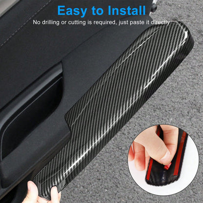 4x 2016-2020 Carbon Fiber Interior Door Armrest Panel Trim Cover F96Y
