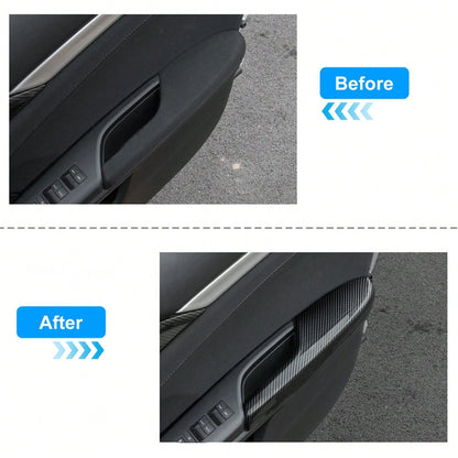 4x 2016-2020 Carbon Fiber Interior Door Armrest Panel Trim Cover F96Y