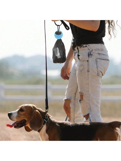 5 Colors Dog Poop Bag Holder, Waste Bag Holder With Carabiner Clip, Hands Free Poop Bag Carrier For Leash, Pet Waste Bag Dispenser For Dog Walking Accessory