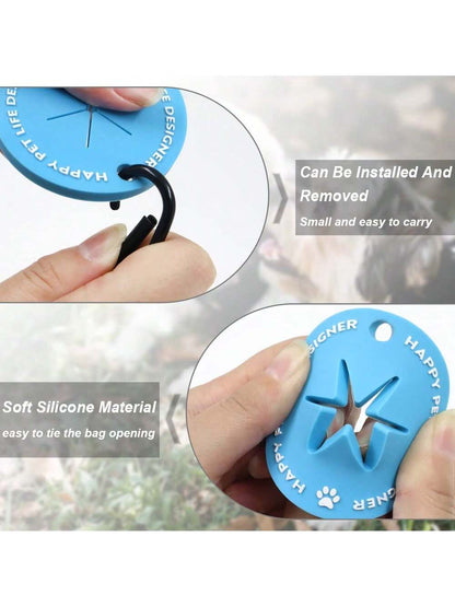 5 Colors Dog Poop Bag Holder, Waste Bag Holder With Carabiner Clip, Hands Free Poop Bag Carrier For Leash, Pet Waste Bag Dispenser For Dog Walking Accessory