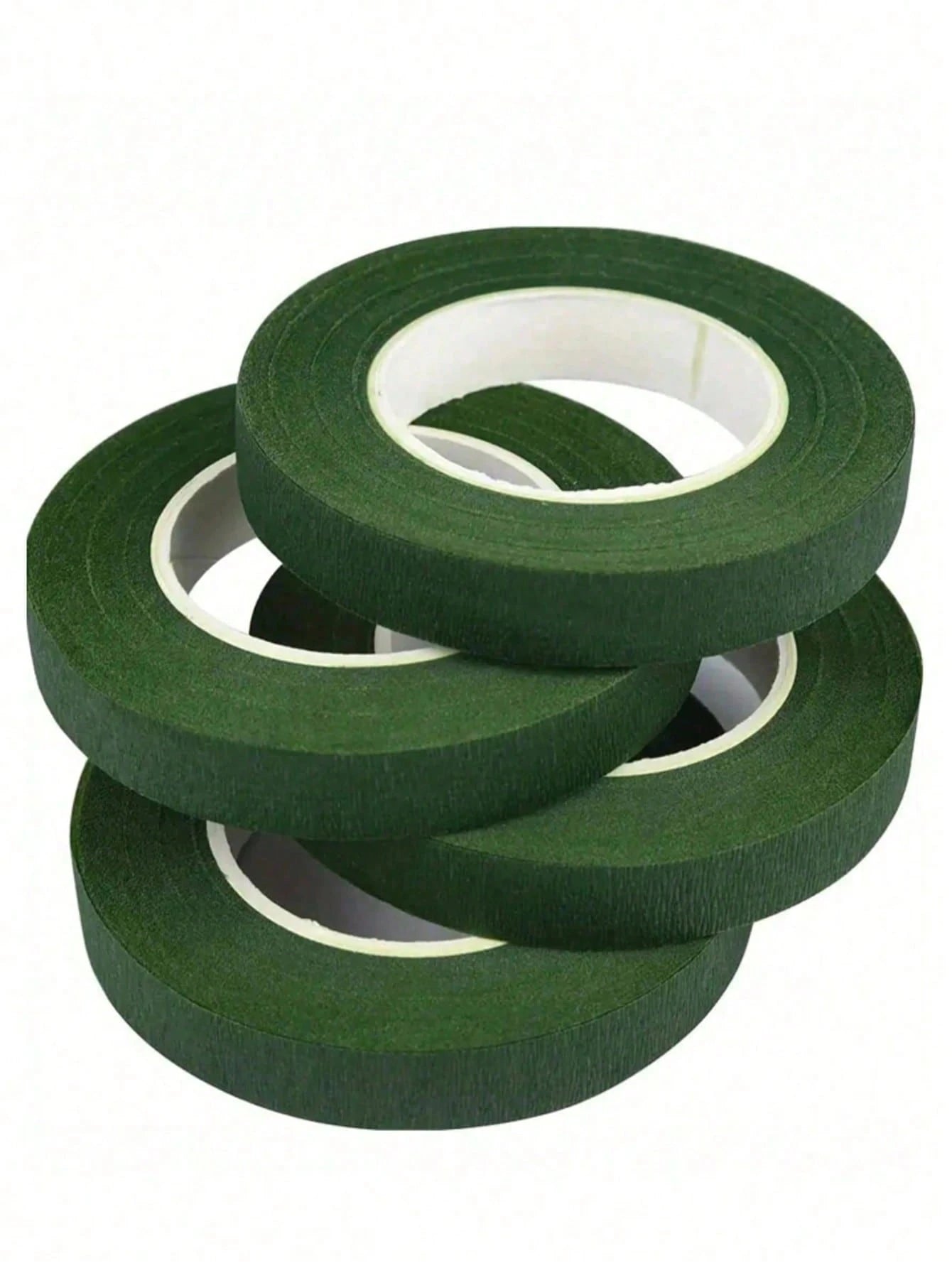 5 Rolls Self-Adhesive Floral Tape, Green Stem Paper Tape, Stamen Wrapping Tape, Floral Designer DIY Craft Supplies, Decorative Flowers, Wedding Supplies, Packaging, Graduation Season, Valentine's Day