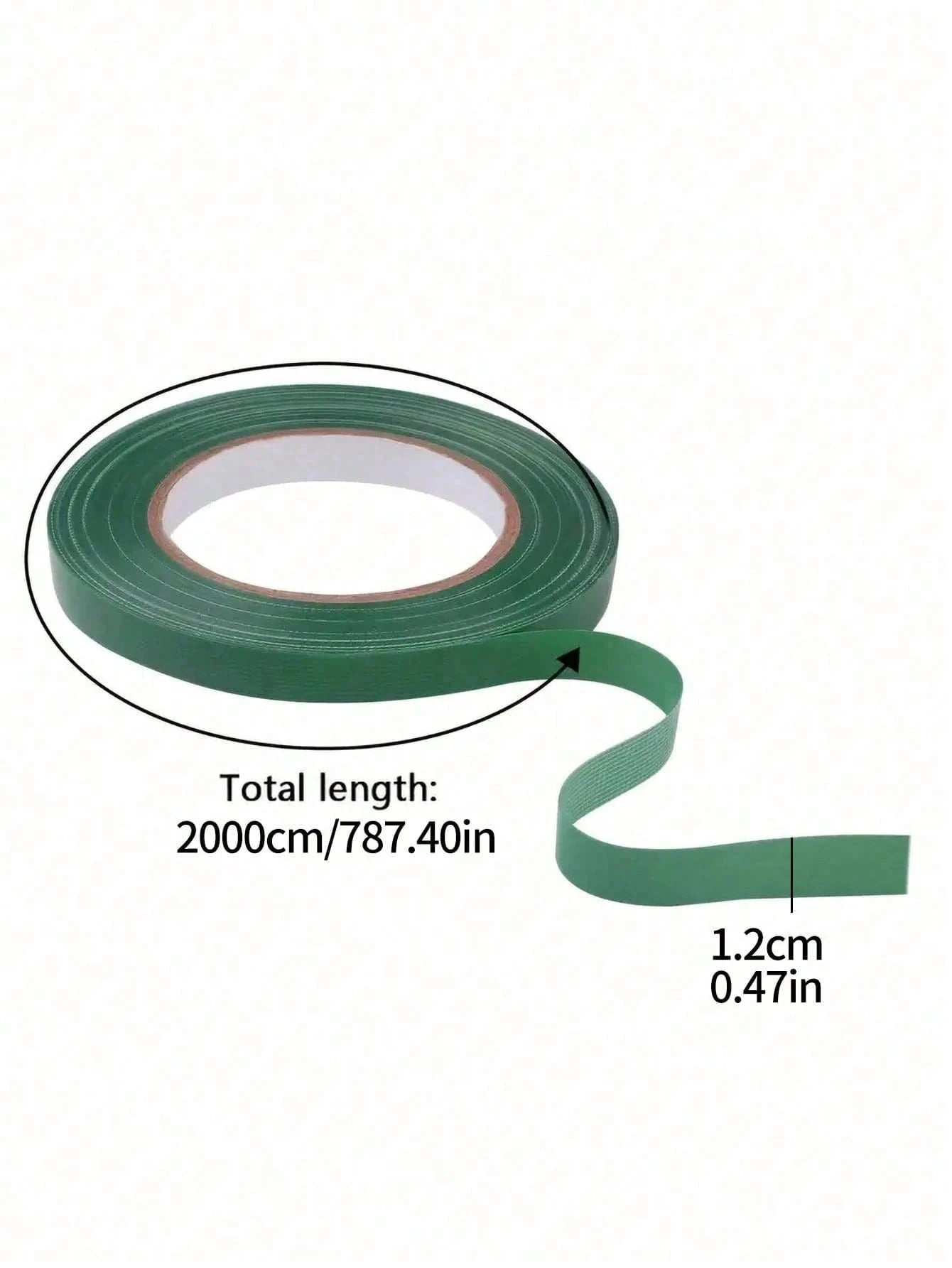 5 Rolls Self-Adhesive Floral Tape, Green Stem Paper Tape, Stamen Wrapping Tape, Floral Designer DIY Craft Supplies, Decorative Flowers, Wedding Supplies, Packaging, Graduation Season, Valentine's Day