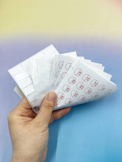 [5 Sheets]Self-Adhesive Label Set, Includes Blank Rectangular Labels And Round 1-50 Numbered Stickers, Compact And Easy To Mark, Suitable For Beaded Jewelry, Cosmetic Decanting, Store Merchandise And