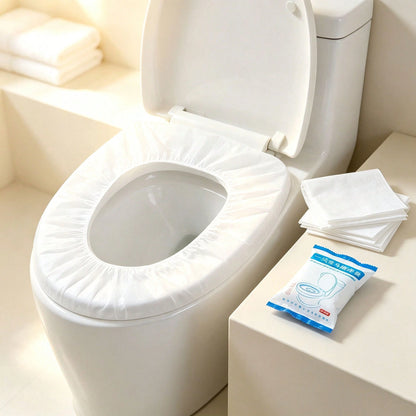 50/30/20/10pcs New Disposable Toilet Seat Cushion, Individually Packaged, Portable Travel And Business Toilet Seat Cushion, Accessories For Public Restrooms, Airplanes, Camping Trips, Household Portab