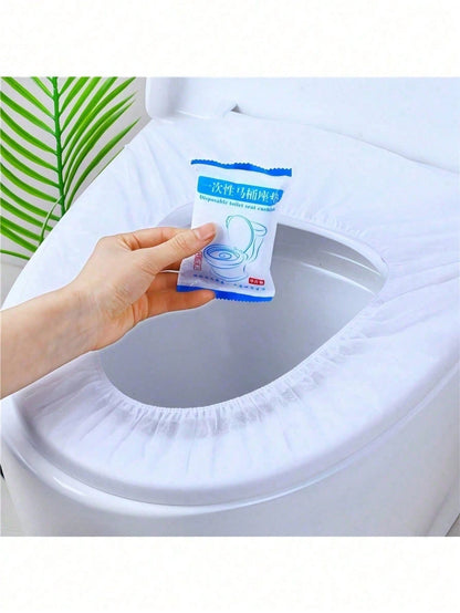 50/30/20/10pcs New Disposable Toilet Seat Cushion, Individually Packaged, Portable Travel And Business Toilet Seat Cushion, Accessories For Public Restrooms, Airplanes, Camping Trips, Household Portab