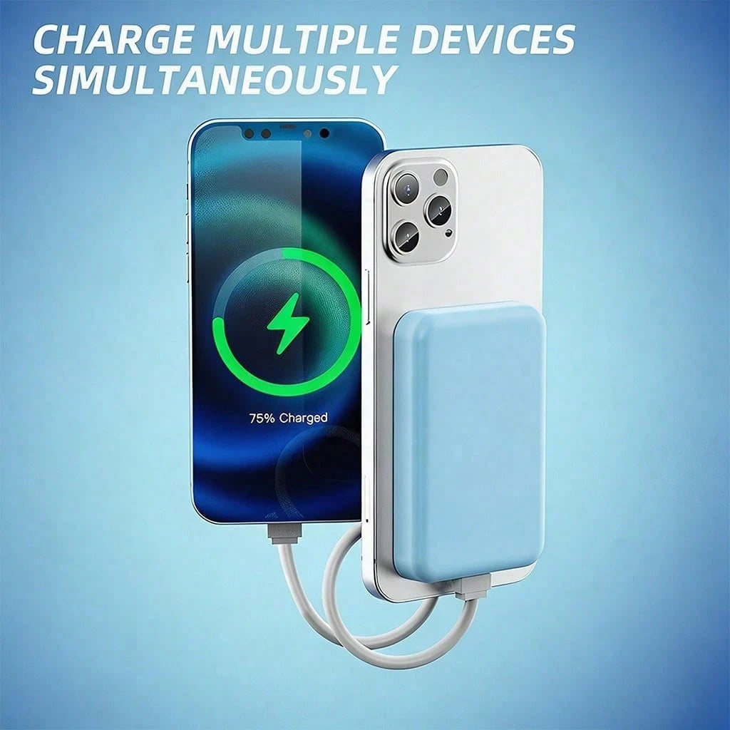 5000mAh Strong Magnetic Wireless Power Bank 15W Wireless Charging 22.5W PD Fast Charging Ultra Slim Portable Charger Travel Essentials Compact Pocket Phone Charger For IPhone 17 Pro 16 Pro Max 15 Plus