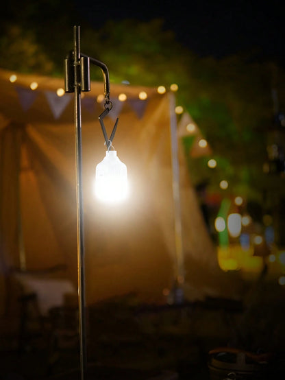 500mAh Camping Light, Emergency Bulb, Hanging Tent Work Light, Rechargeable USB LED Bulb, Outdoor Portable Light (2 Charging Ports Randomly Shipped)