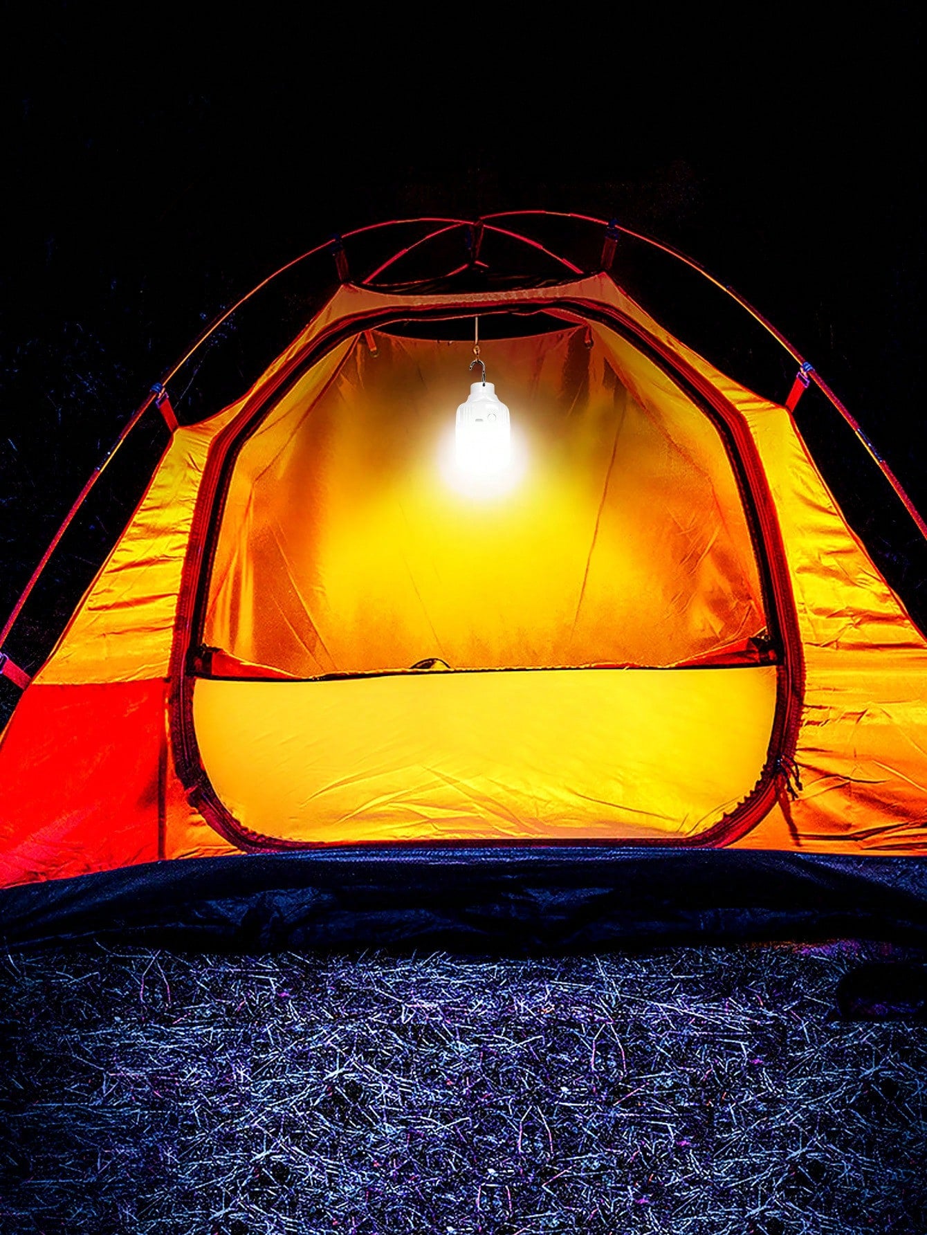 500mAh Camping Light, Emergency Bulb, Hanging Tent Work Light, Rechargeable USB LED Bulb, Outdoor Portable Light (2 Charging Ports Randomly Shipped)