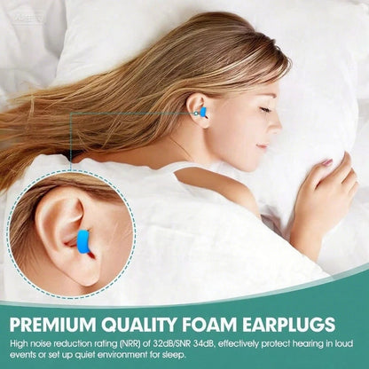 50Pairs/30Pairs/20 Pairs Foam Earplugs, Individual Package 32db Nrr Noise Reduction Ear Plugs For Sleep, Snoring Sound Canceling Travel, Loud Music, Music Concert, Shooting, Work, Construction, Hearin
