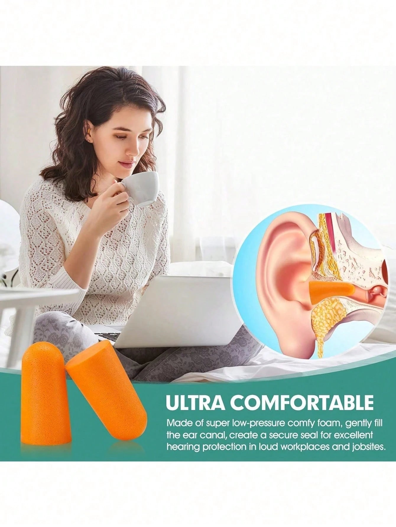 50Pairs/30Pairs/20 Pairs Foam Earplugs, Individual Package 32db Nrr Noise Reduction Ear Plugs For Sleep, Snoring Sound Canceling Travel, Loud Music, Music Concert, Shooting, Work, Construction, Hearin