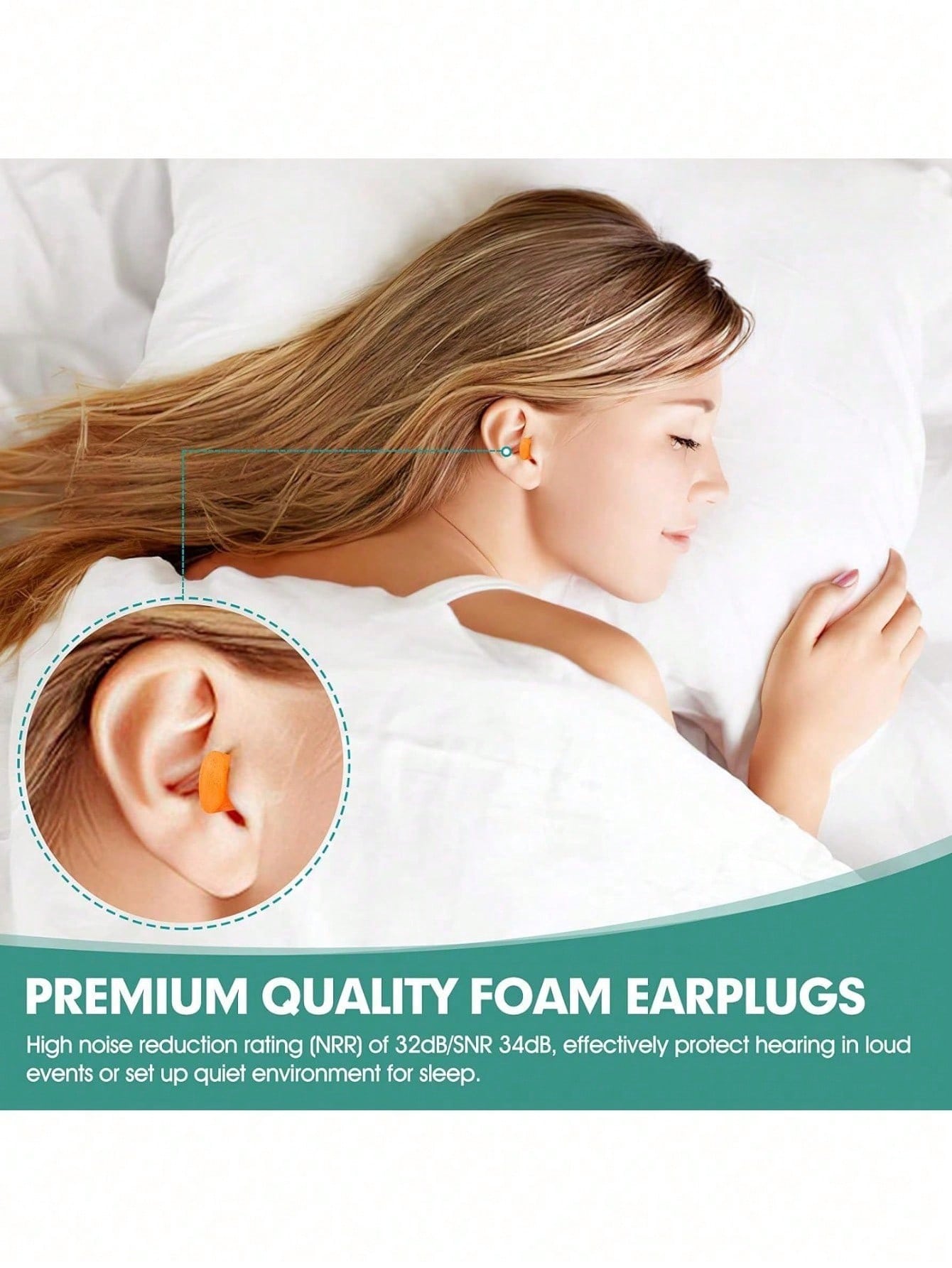50Pairs/30Pairs/20 Pairs Foam Earplugs, Individual Package 32db Nrr Noise Reduction Ear Plugs For Sleep, Snoring Sound Canceling Travel, Loud Music, Music Concert, Shooting, Work, Construction, Hearin