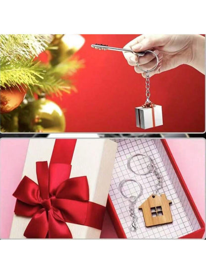 50pcs/100pcs/150pcs Keychain Making Kit, Including Detachable Key Ring, Lobster Clasp, Jump Ring, For DIY Jewelry Keychain, Handicraft Making
