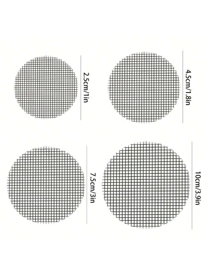 50pcs Flower Pot Hole Mesh Pad, Round Drainage Hole Screens Prevent Soil Loss Anti, Plant Drainage Screens Gasket, Bonsai Pot Bottom Grid Mat Mesh, Gardening Supplies