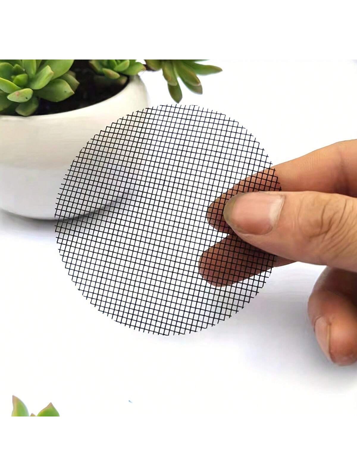 50pcs Flower Pot Hole Mesh Pad, Round Drainage Hole Screens Prevent Soil Loss Anti, Plant Drainage Screens Gasket, Bonsai Pot Bottom Grid Mat Mesh, Gardening Supplies