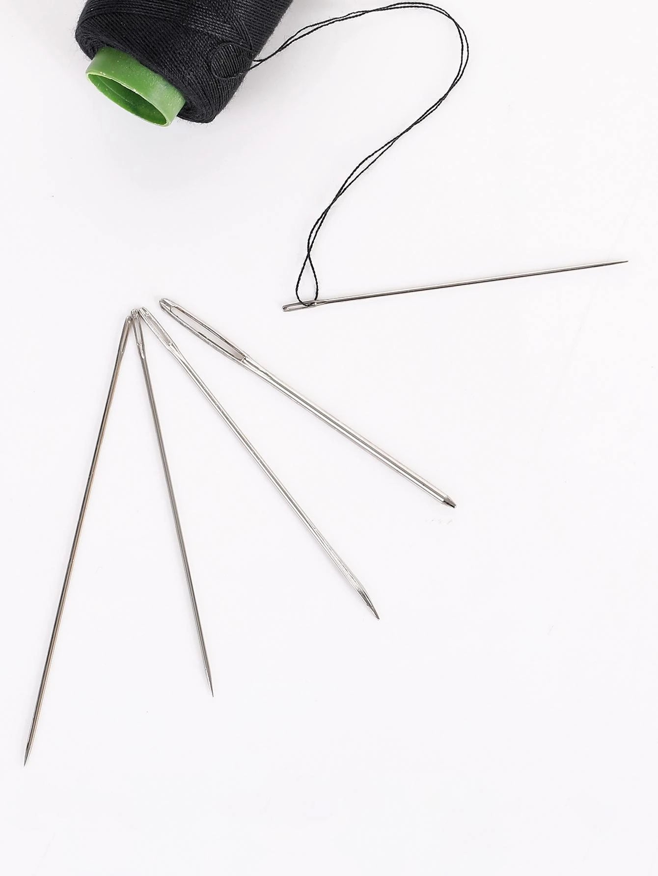 55pcs Stainless Steel Needle, Embroidery Needles For Hand Sewing, Easy Side Threading, Stitching Tools
