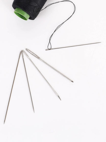 55pcs Stainless Steel Needle, Embroidery Needles For Hand Sewing, Easy Side Threading, Stitching Tools