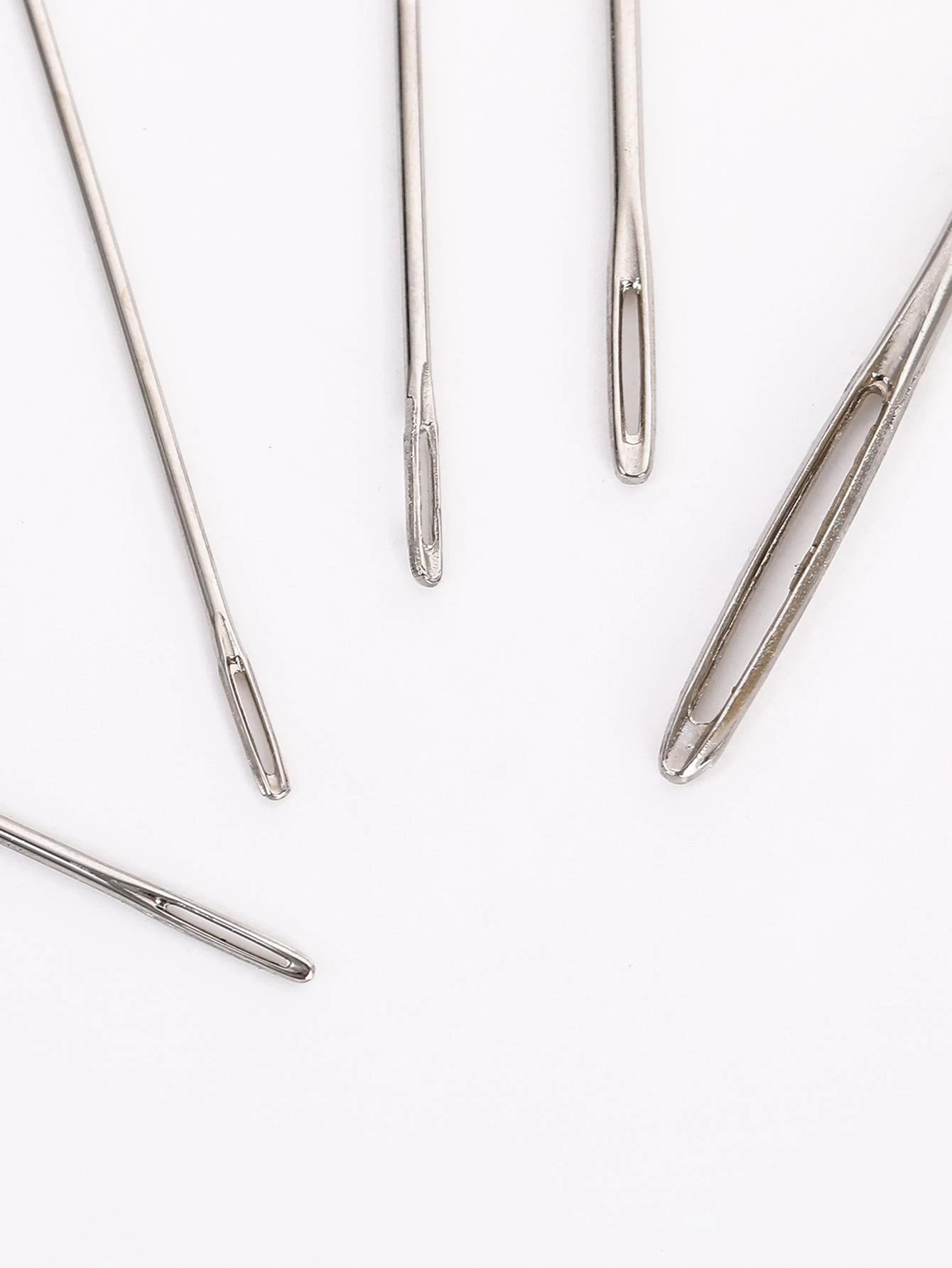 55pcs Stainless Steel Needle, Embroidery Needles For Hand Sewing, Easy Side Threading, Stitching Tools