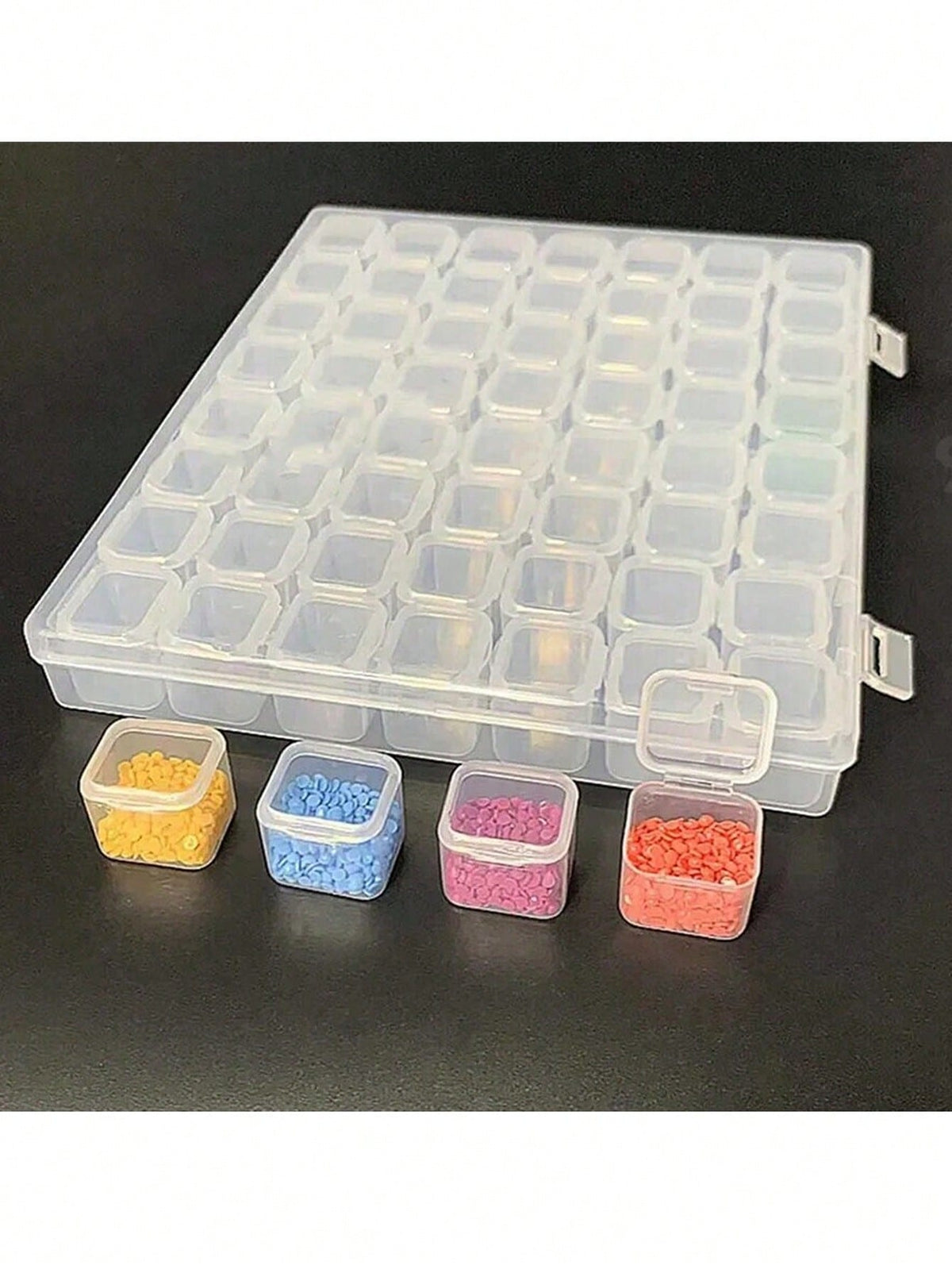 56 Compartment/4 Compartment Jewelry Box, Portable Detachable Storage Box, DIY Organizer Box, Desktop Storage Box With Lid, Pill/Medicine Storage Box, Transparent Plastic Organizer Box, Suitable For R