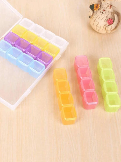 56 Compartment/4 Compartment Jewelry Box, Portable Detachable Storage Box, DIY Organizer Box, Desktop Storage Box With Lid, Pill/Medicine Storage Box, Transparent Plastic Organizer Box, Suitable For R