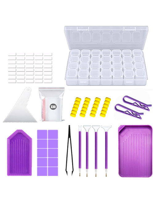 56pcs Creative ABS Diamond Painting Tool Set,Daily Solid Diamond Art Accessory And Tool Kit For Adults DIY Art Craft