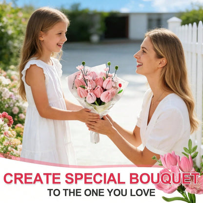 576Pcs Multi-Color Pipe Cleaner Flower Bouquet DIY Kit, Soft Fuzzy Chenille Stems Craft Supplies, 400 Assorted Pipe Cleaners, Floral Stems, Floral Tape, Step-By-Step Guide & Tutorial Video, Beginner H