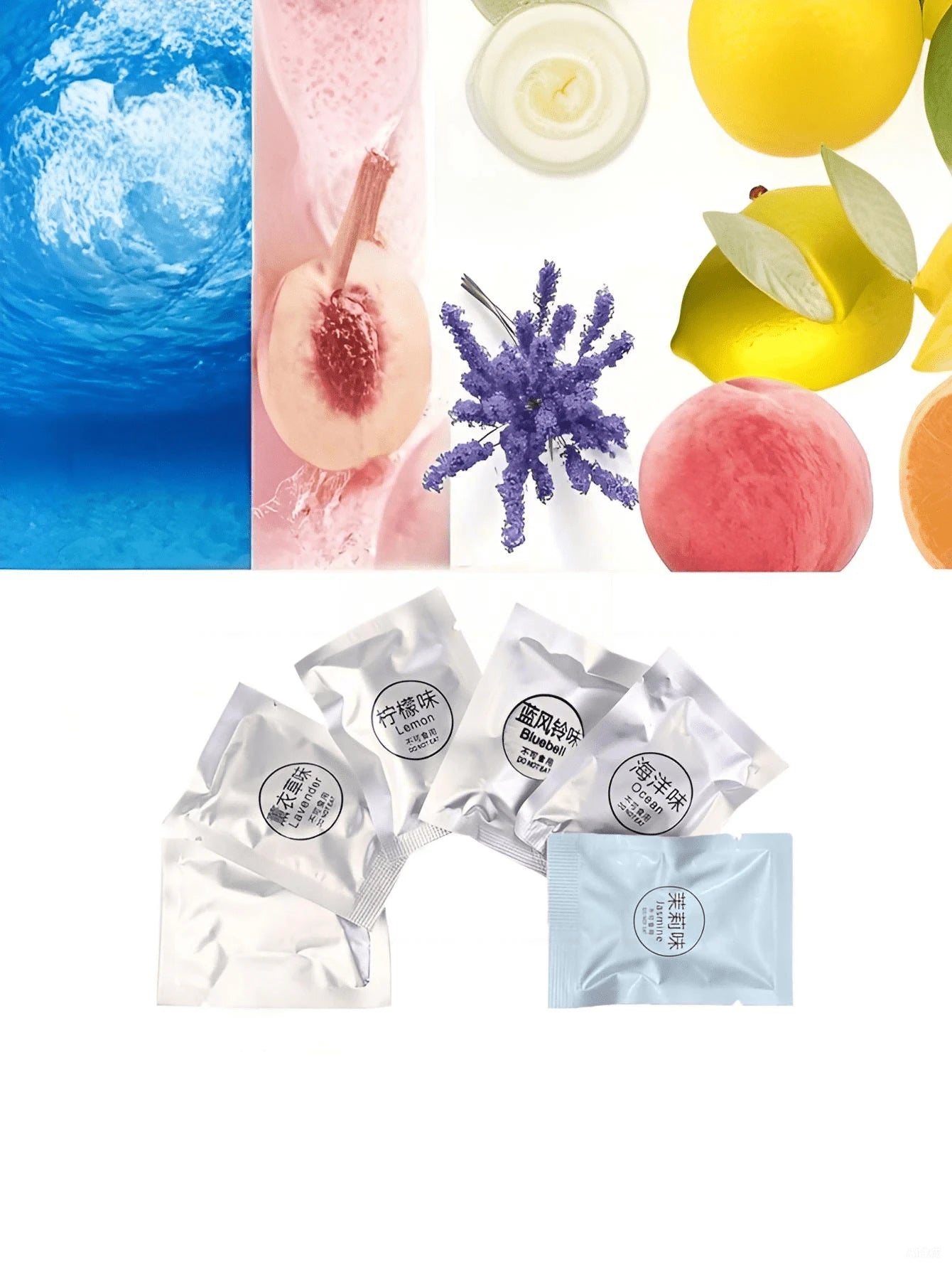 5PCS/10PCS Car Air Freshener Solid Fragrance Replacement Sheets, Lemon Peach Cologne Bluebell Jasmine Osmanthus Ocean Lavender Scents, Car AC Vent Freshener Refill Tablets, Long Lasting Odor Eliminato