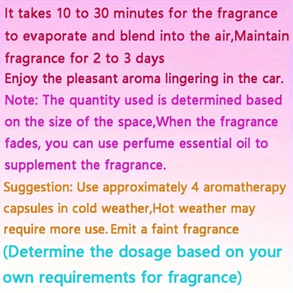 5PCS/10PCS Car Air Freshener Solid Fragrance Replacement Sheets, Lemon Peach Cologne Bluebell Jasmine Osmanthus Ocean Lavender Scents, Car AC Vent Freshener Refill Tablets, Long Lasting Odor Eliminato