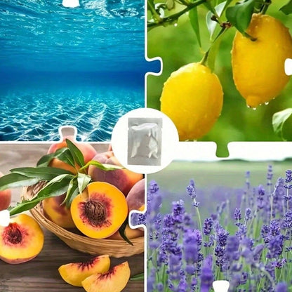5PCS/10PCS Car Air Freshener Solid Fragrance Replacement Sheets, Lemon Peach Cologne Bluebell Jasmine Osmanthus Ocean Lavender Scents, Car AC Vent Freshener Refill Tablets, Long Lasting Odor Eliminato